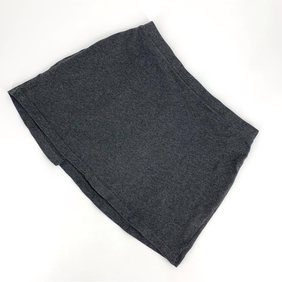 Lands' End Kids Grey Jersey Knit Skirt with Hidden Shorts, 16+ - Picture 2 of 12